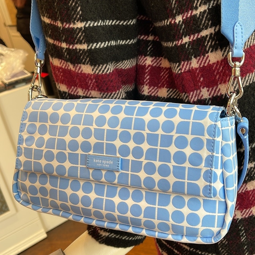 Kate Spade Noel Jacquard Convertible Crossbody Canvas XBody
Astral Blue
NWT - Picture 12 of 16